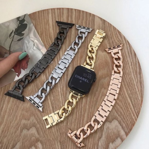 NEW Strap Chain Stainless Band For Apple Watch A - Picture 13 of 17